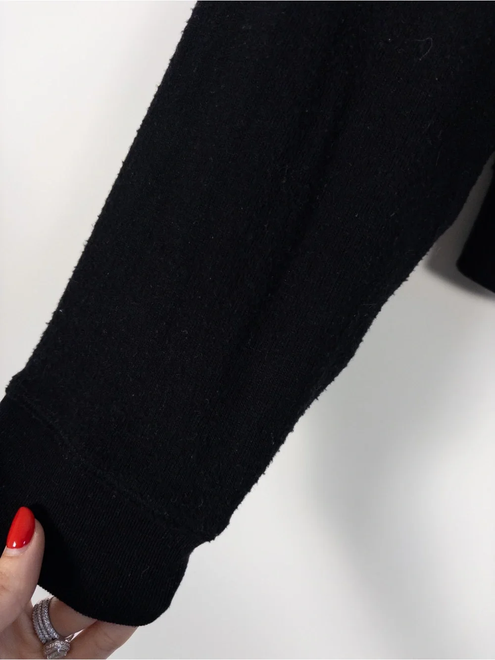 Alo Yoga Black Soho Cropped Pullover Henley Top